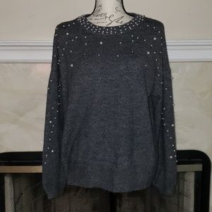EUC♡ INC SWEATER W/FAUX PEARLS